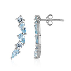 Orecchini in argento con Topazio Blu Cielo