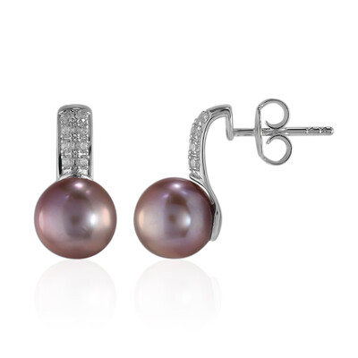 Orecchini in argento con Perla Ming (TPC)