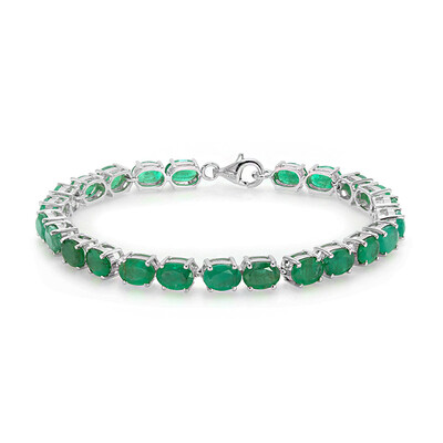 Bracciale in argento con Smeraldo Zambia