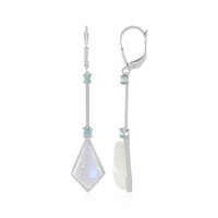 Orecchini in argento con Pietra di Luna Blu (KM by Juwelo)