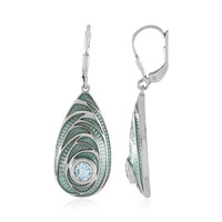 Orecchini in argento con Topazio Blu Cielo(Adela Silber)