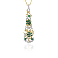 Collana in argento con Smeraldo Zambia (Gems en Vogue)