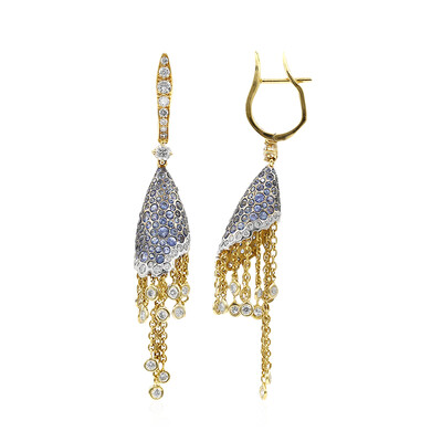 Orecchini in oro con Zaffiro Blu (Estée Collection)