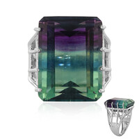 Anello in argento con Fluorite Bicolore