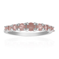 Anello in argento con Quarzo Rosa