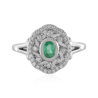 Anello in argento con Smeraldo Colombiano
