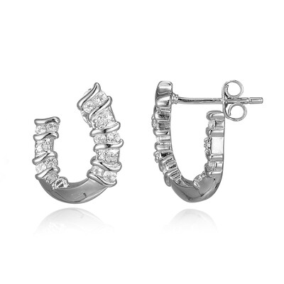 Orecchini in argento con Topazio Bianco