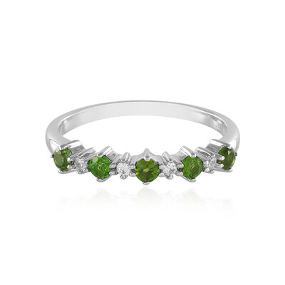 Anello in argento con Diopside Russo