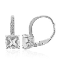 Orecchini in argento con Topazio Bianco