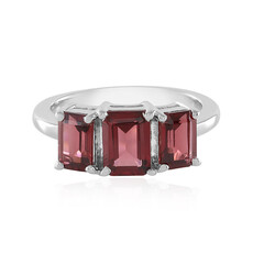 Anello in argento con Granato Mozambico