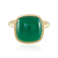 Anello in argento con Onice Verde