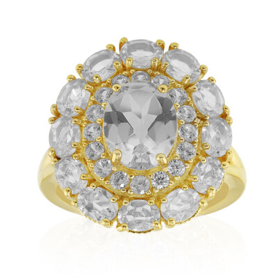 Anello in argento con Topazio Bianco