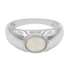 Anello in argento con Pietra di Luna Arcobaleno