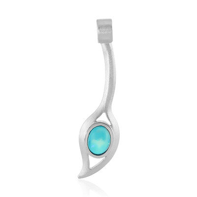 Ciondolo in argento con Opale Blu dell'Etiopia (MONOSONO COLLECTION)