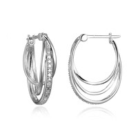 Orecchini in argento con Diamante I3 (I)