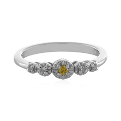 Anello in argento con Diamante Giallo I2