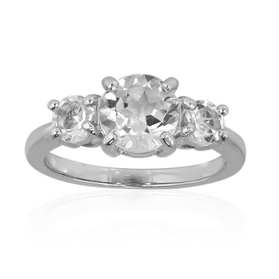 Anello in argento con Topazio Bianco