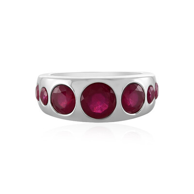 Anello in argento con Rubino del Madagascar