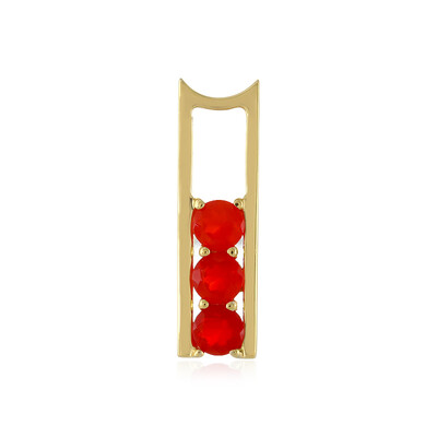 Ciondolo in argento con Opale Rosso dell'Etiopia (MONOSONO COLLECTION)