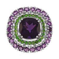Anello in argento con Ametista Zambiana