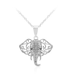 Collana in argento con Spinello Nero