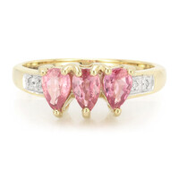 Anello in oro con Zaffiro Padparadscha (non riscaldato)