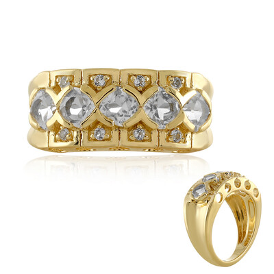 Anello in argento con Topazio Bianco