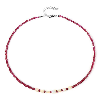 Collana in argento con Rubino del Madagascar