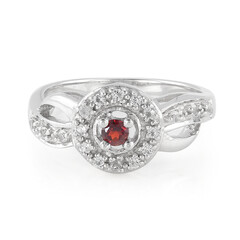 Anello in argento con Granato Mozambico
