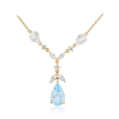 Collana in argento con Topazio Blu Cielo