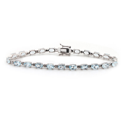 Bracciale in argento con Topazio Blu Cielo