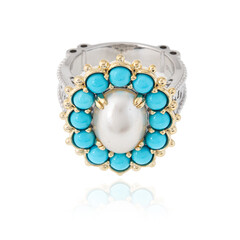 Anello in argento con Perla Mabe (Dallas Prince Designs)