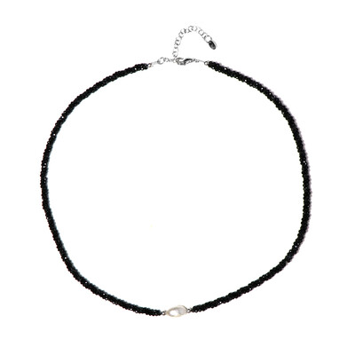 Collana in argento con Perla d'Acqua Dolce Bianca (Riya)