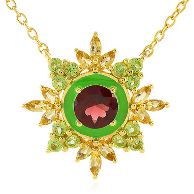 Collana in argento con Rodolite