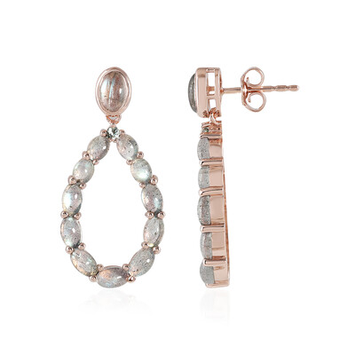 Orecchini in argento con Labradorite Verde Maniry (KM by Juwelo)