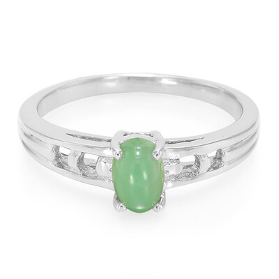 Anello in argento con Crisoprasio Imperiale