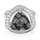 Anello in argento con Ossidiana Fiocco di Neve