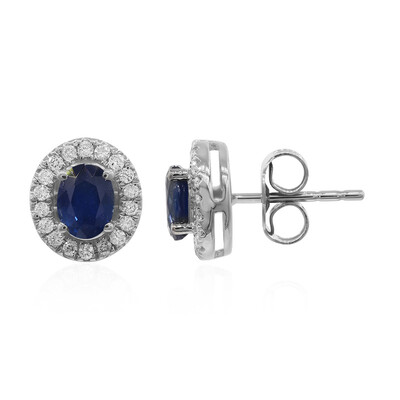 Orecchini in oro con Zaffiro Ceylon Blu
