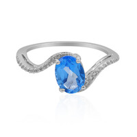 Anello in argento con Topazio Blu Indaco
