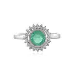 Anello in argento con Smeraldo Russo