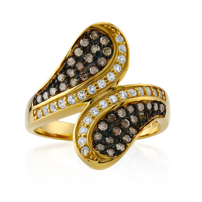 Anello in argento con Diamante Cioccolato I2