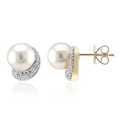 Orecchini in oro con Perla Bianca dei Mari del Sud (Michelle Albala)