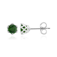 Orecchini in argento con Diopside Russo