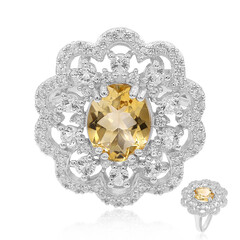 Anello in argento con Citrino
