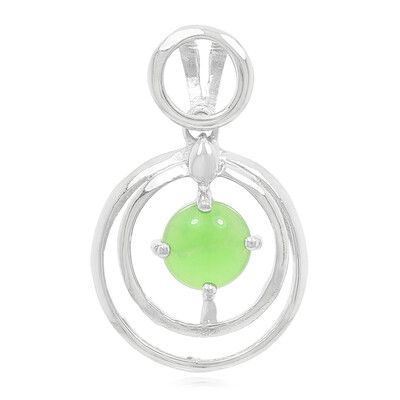 Ciondolo in argento con Crisoprasio Imperiale