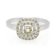 Anello placcato in platino con Diamante Fancy
