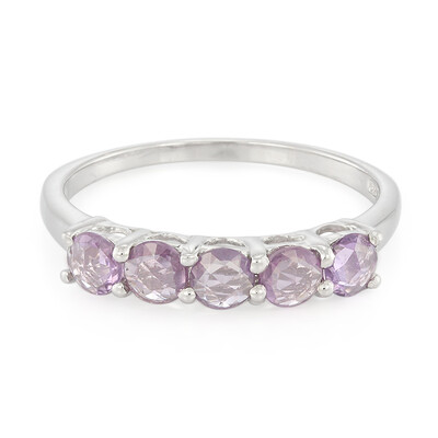 Anello in argento con Zaffiro Ceylon Porpora (non riscaldato)