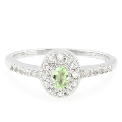 Anello in argento con Granato Menta Merelani