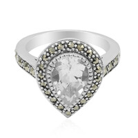 Anello in argento con Topazio Bianco