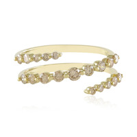 Anello in oro con Diamante Champagne VS1